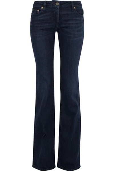 Shop Roberto Cavalli Woman Low-rise Bootcut Jeans Dark Denim