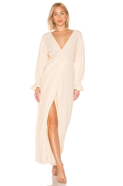 Shop Lpa Laria Wrap Dress In Nude