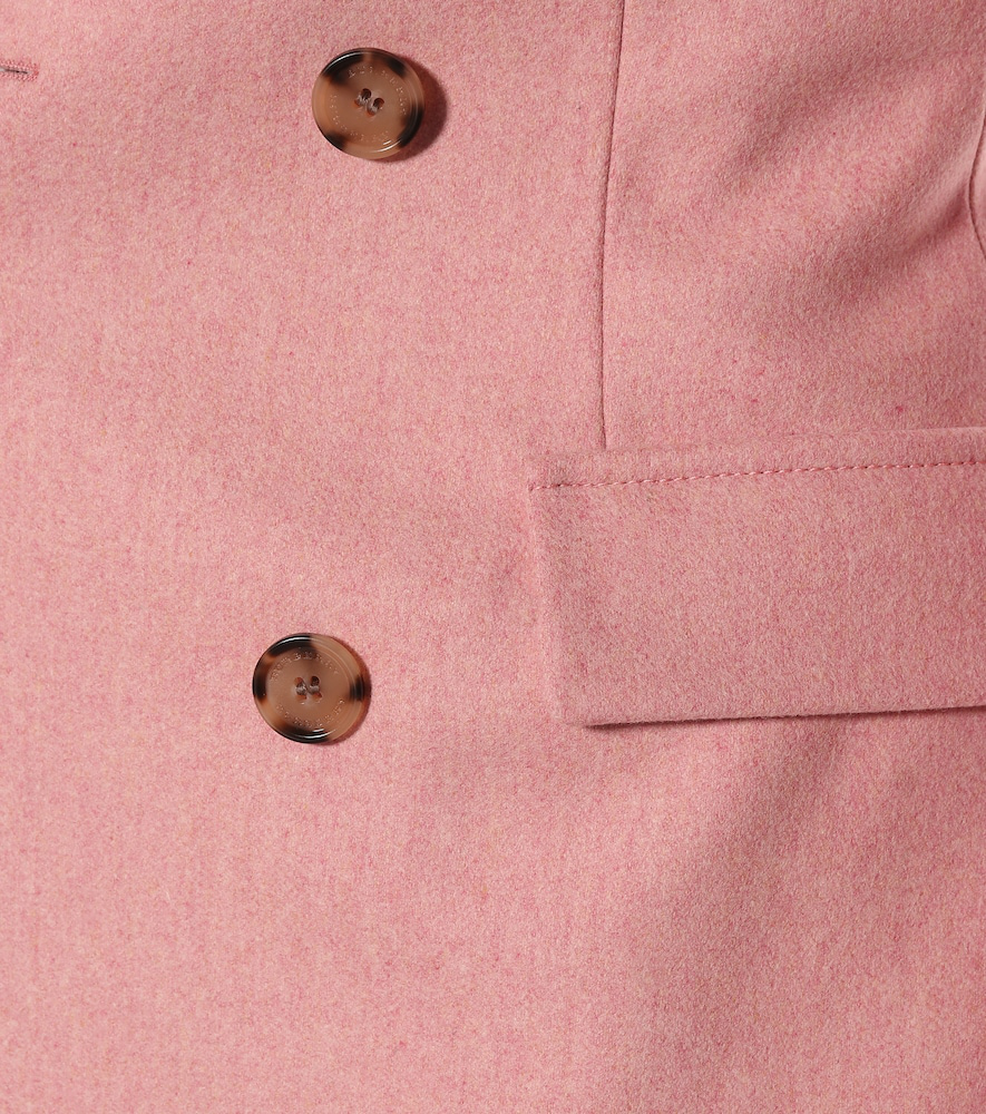 burberry pink coat wool