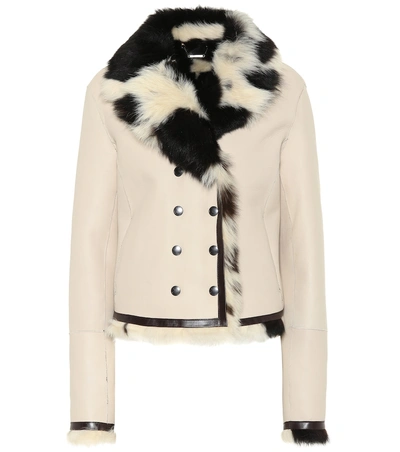 Shop Chloé Reversible Leather And Fur Jacket In White