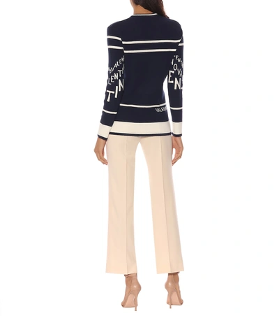 Shop Valentino Wool And Cashmere Sweater In Blue