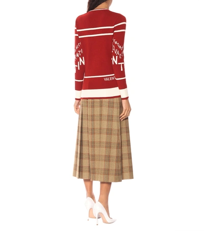 Shop Valentino Cashmere And Wool Sweater In Red