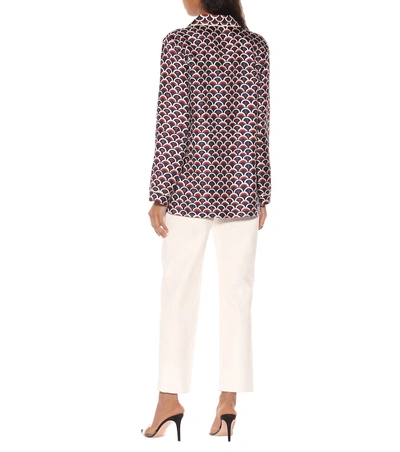 Shop Valentino Printed Silk Twill Pajama Shirt In Multicoloured