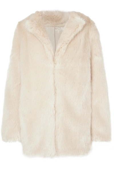 Shop Helmut Lang Faux Fur Coat In Beige
