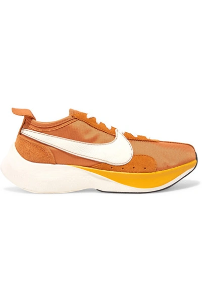Shop Nike Moon Racer Qs Canvas, Leather And Suede Sneakers In Orange