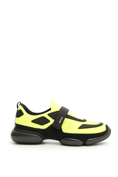 Shop Prada Cloudbust Sneakers In Giallo Fluo Nero|giallo