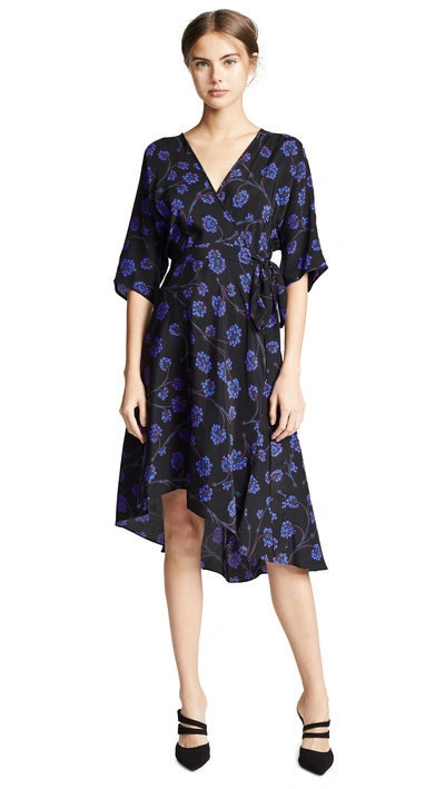 Shop Diane Von Furstenberg Eloise Dress In Dragon Berry Sapphire