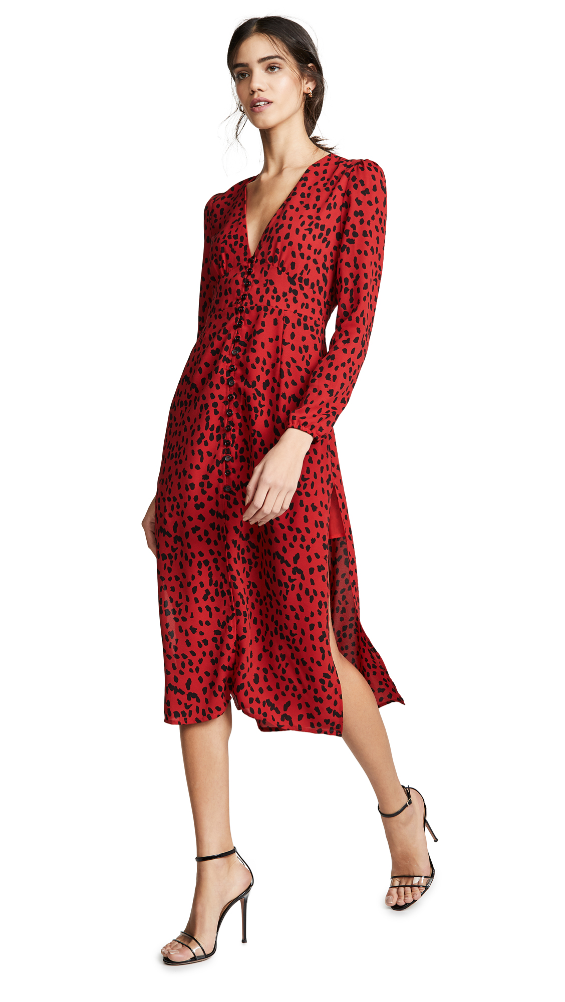 Rahi Red Leopard Scarlett Dress | ModeSens