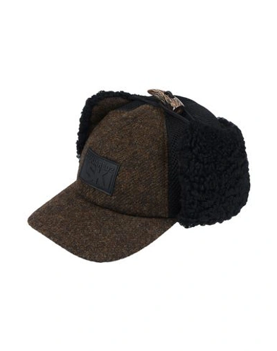 Shop Dsquared2 Hats In Dark Brown