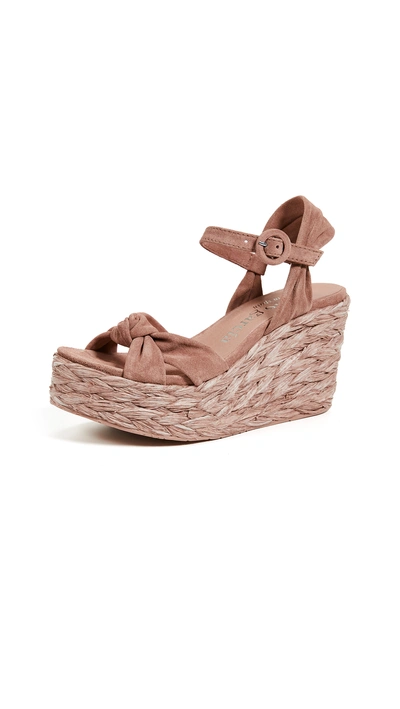 Shop Pedro Garcia Darril Wedge Sandals In Rose