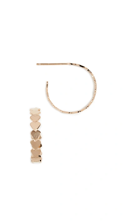 Shop Jennifer Zeuner Jewelry Dream Mini Hoop Earrings In Yellow Gold