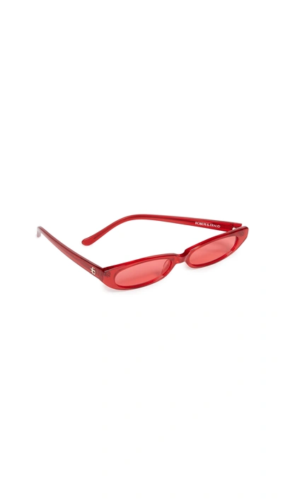 Shop Roberi & Fraud Frances Sunglasses In Red