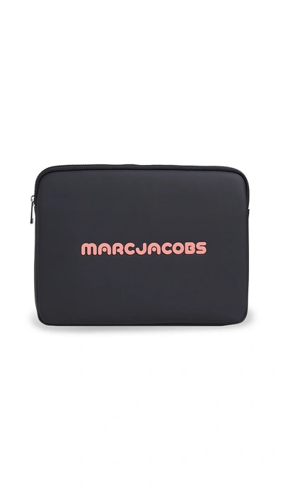 Shop Marc Jacobs 13" Computer Case In Black/coral