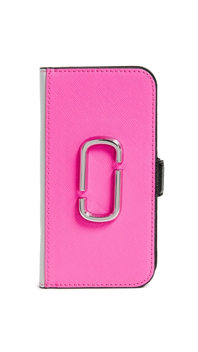 Shop Marc Jacobs Double J Folio Iphone 8 Case In Pink Multi