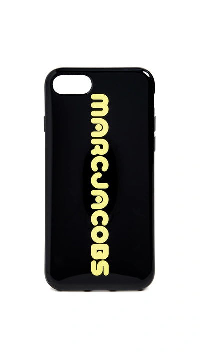 Shop Marc Jacobs Logo Iphone 8 Case In Black Multi