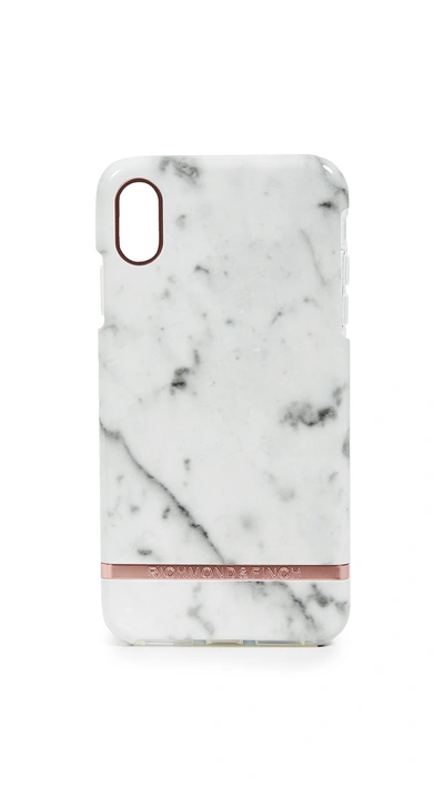Shop Richmond & Finch White Marble Iphone Xs Max Case In White Marble/rose Gold