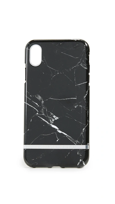 Shop Richmond & Finch Black Marble Iphone Xs Max Case In Black Marble/silver