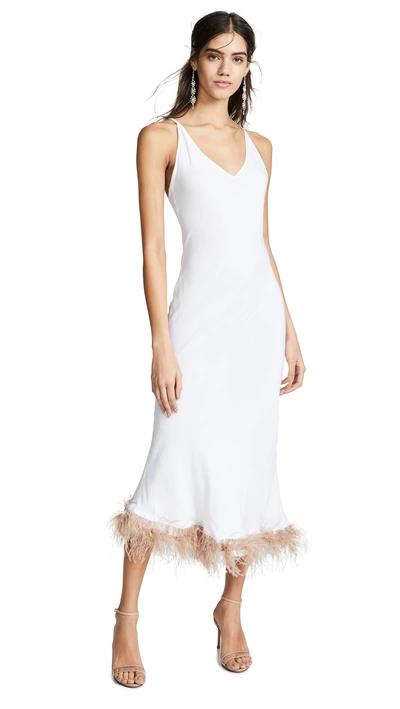 Shop Sleeper White Viscose Slip Dress