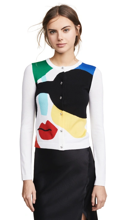 Shop Alice And Olivia Ruthy Staceface Cardigan In Multi