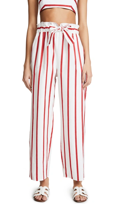 Shop Milly Kori Pants In Red