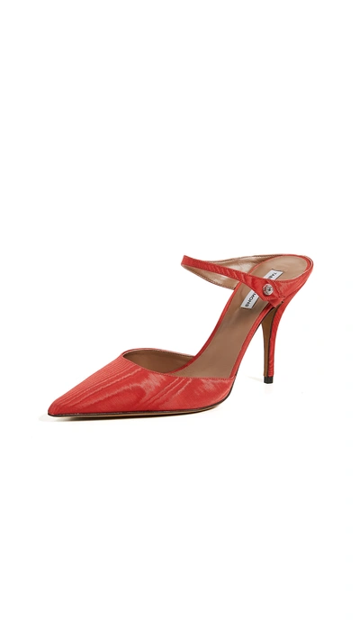 Shop Tabitha Simmons Allie Mules In Red