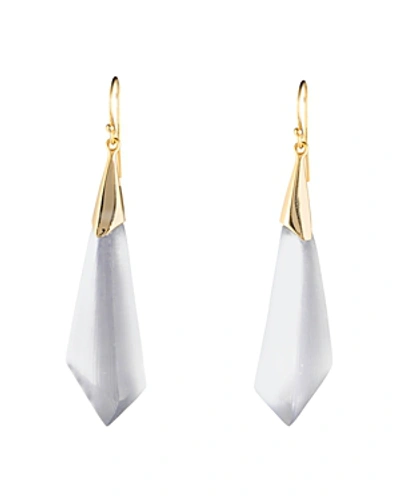 Shop Alexis Bittar Faceted Wire Earrings In Gray/gold
