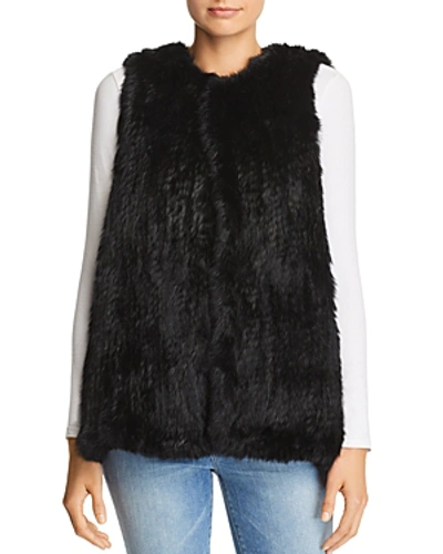 Shop 525 America Rabbit Fur Long Vest - 100% Exclusive In Black