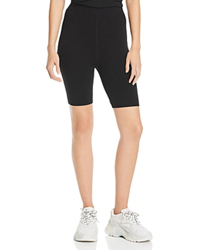 Alexander Wang T T By Alexander Wang Bodycon Basic Biker Short In Black In Black