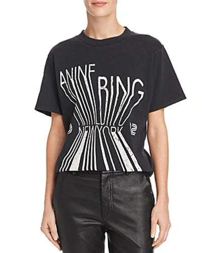 Shop Anine Bing New York Tee In Black