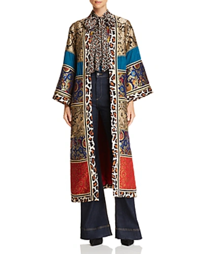 Shop Alice And Olivia Alice + Olivia Lynn Patchwork Kimono In Multi