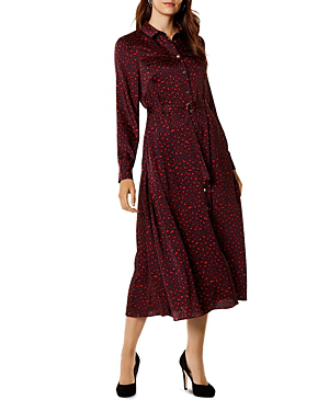 red leopard shirt dress