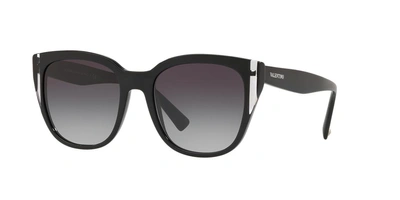 Shop Valentino Woman Sunglasses Va4040 In Gradient Grey