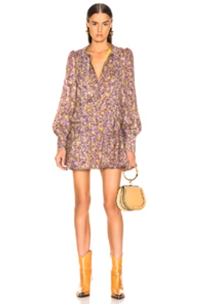 Shop Alexis Monika Dress In Floral,purple,yellow In Purple Floral