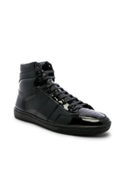Saint Laurent Sl/10h Signature Court Classic High Top Sneaker In Black & Black