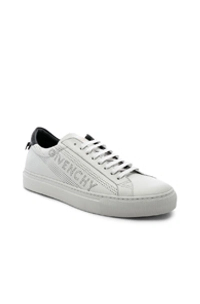 Shop Givenchy Urban Street Perforated Trainers In White & Black