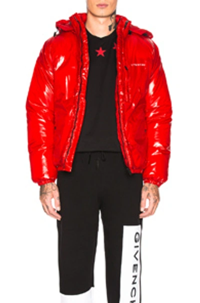 Shop Givenchy Puffer Jacket In Red.