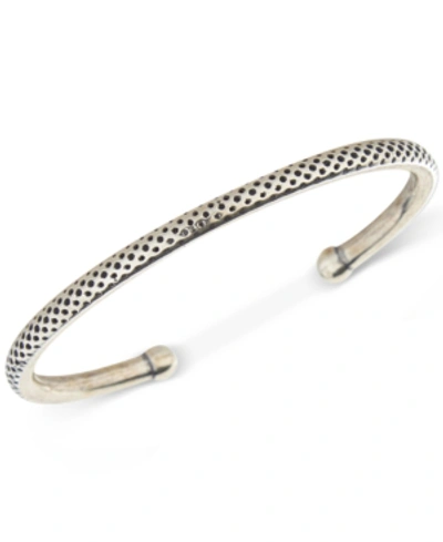 Shop Degs & Sal Men's Dotted Cuff Bracelet In Sterling Silver