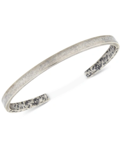 Shop Degs & Sal Men's Burnout Cuff Bracelet In Sterling Silver