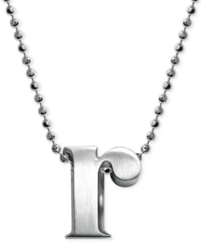 Shop Alex Woo Little Letter By  Initial Pendant Necklace In Sterling Silver In R