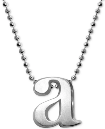 Shop Alex Woo Little Letter By  Initial Pendant Necklace In Sterling Silver