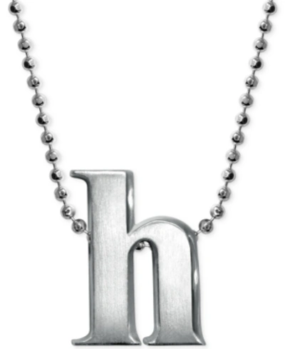 Shop Alex Woo Little Letter By  Initial Pendant Necklace In Sterling Silver In H