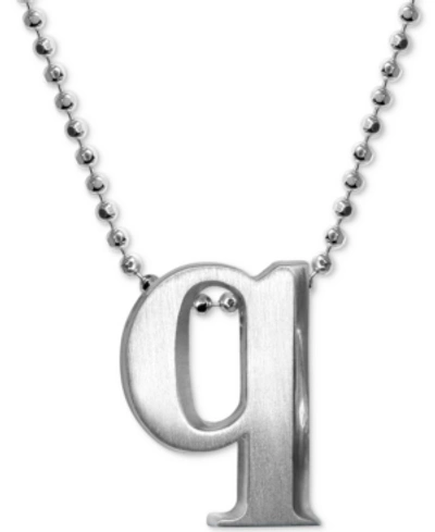 Shop Alex Woo Little Letter By  Initial Pendant Necklace In Sterling Silver In Q