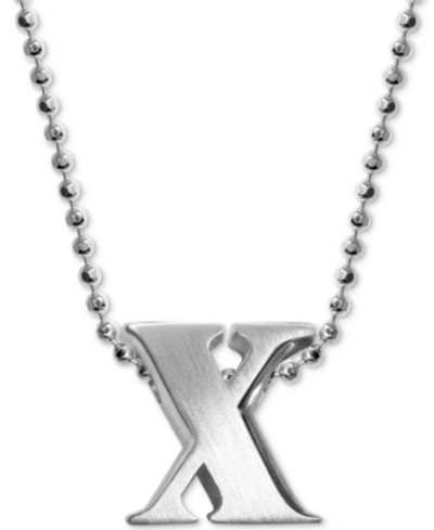 Shop Alex Woo Little Letter By  Initial Pendant Necklace In Sterling Silver In X