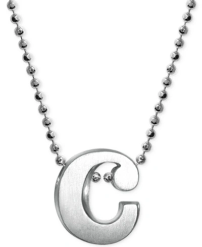 Shop Alex Woo Little Letter By  Initial Pendant Necklace In Sterling Silver In C