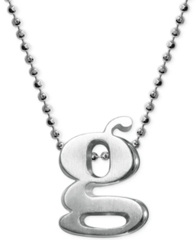 Shop Alex Woo Little Letter By  Initial Pendant Necklace In Sterling Silver In G