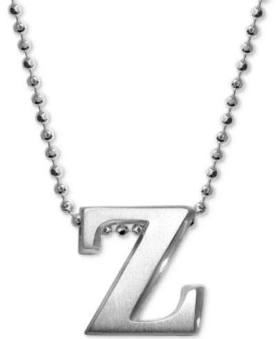 Shop Alex Woo Little Letter By  Initial Pendant Necklace In Sterling Silver In Z