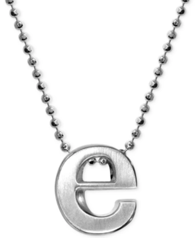 Shop Alex Woo Little Letter By  Initial Pendant Necklace In Sterling Silver In E