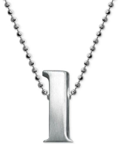 Shop Alex Woo Little Letter By  Initial Pendant Necklace In Sterling Silver