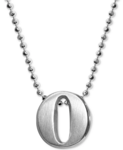 Shop Alex Woo Little Letter By  Initial Pendant Necklace In Sterling Silver In O
