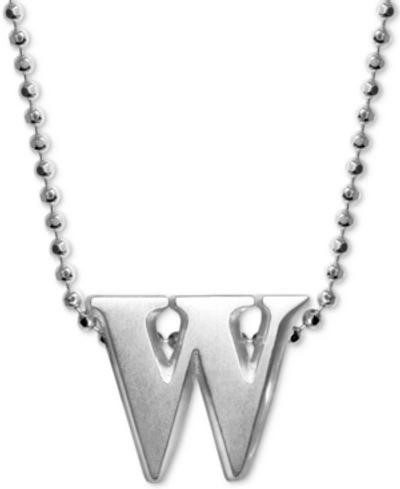 Shop Alex Woo Little Letter By  Initial Pendant Necklace In Sterling Silver
